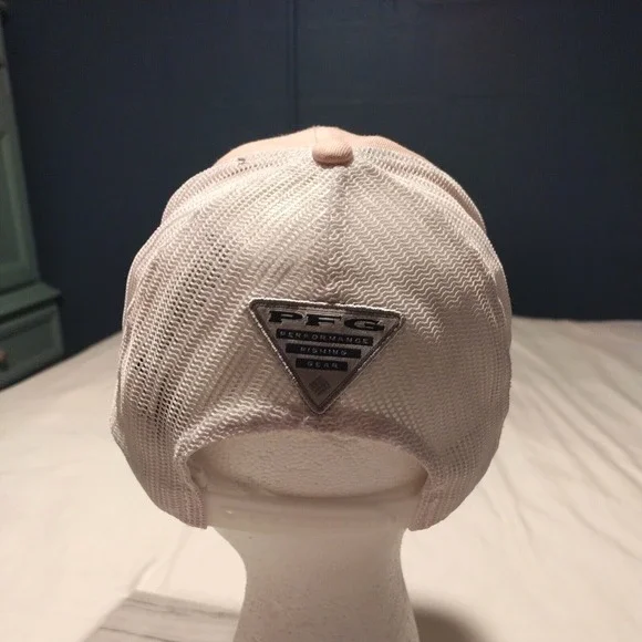 Columbia PFG Fishing Hat Cap Adjustable Snapback Pink Mesh Trucker Patch - Picture 5 of 10